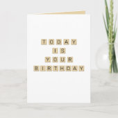 Word Game Letter Tile Geburtstag Karte (Vorderseite)