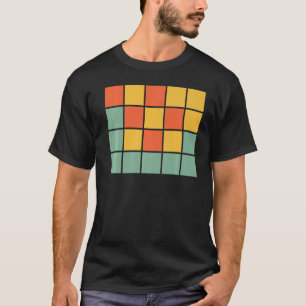 Word Games Retro Orange Gelbe Quadrate für Ha T-Shirt