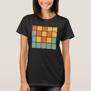 Word Games Retro Orange Gelbe Quadrate für Ha T-Shirt