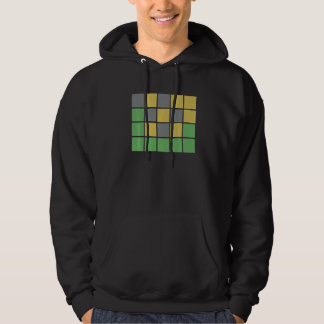 Word Games With Green Gray Yellow Squares For Happ Hoodie
