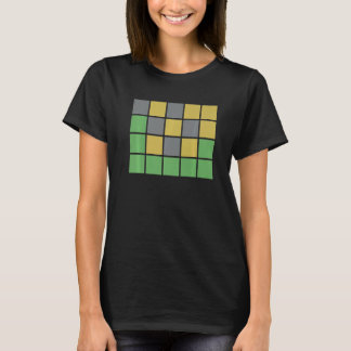 Word Games With Green Gray Yellow Squares For Happ T-Shirt