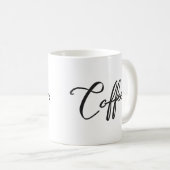 Word-Kaffee , minimale schwarze Kalligraphie Kaffeetasse (VorderseiteRechts)