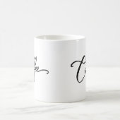 Word-Kaffee , minimale schwarze Kalligraphie Kaffeetasse (Mittel)