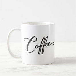 Word-Kaffee , minimale schwarze Kalligraphie Kaffeetasse