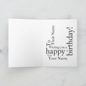 Word Mushroom Birthday Card Karte (Innenseite)