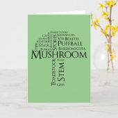 Word Mushroom Birthday Card Karte (Gelbe Blume)