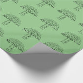 Word Mushroom Wrapping Paper (Schwarzer Text) Geschenkpapier (Ecke)