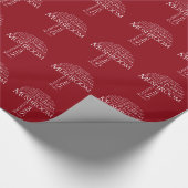 Word Mushroom Wrapping Paper (Weißer Text) Geschenkpapier (Ecke)
