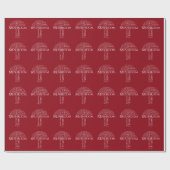 Word Mushroom Wrapping Paper (Weißer Text) Geschenkpapier (Flach)