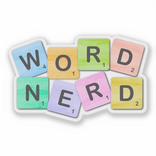 Word-Nerd buchen Aufkleber (Vorderseite)