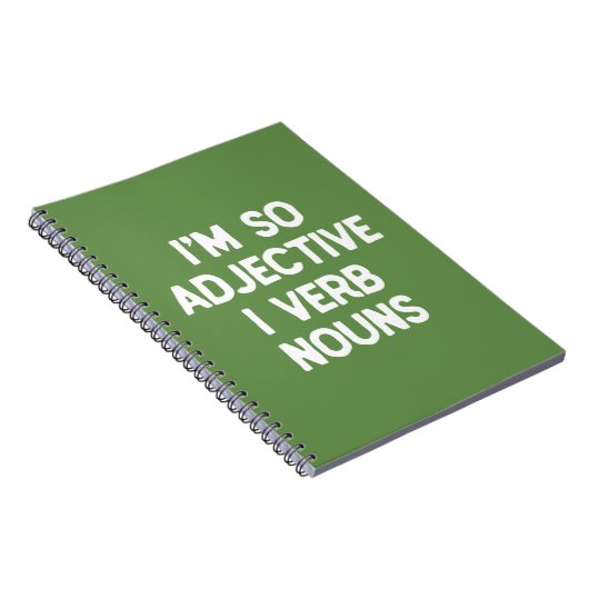 Word Nerd Funny English Language Spaß Wordplay Notizblock (Rechte Seite)