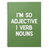 Word Nerd Funny English Language Spaß Wordplay Notizblock (Vorderseite)