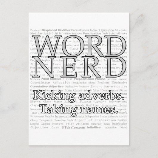 Word Nerd Postkarte (Vorderseite)