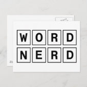 Word-Nerd Postkarte (Vorne/Hinten)