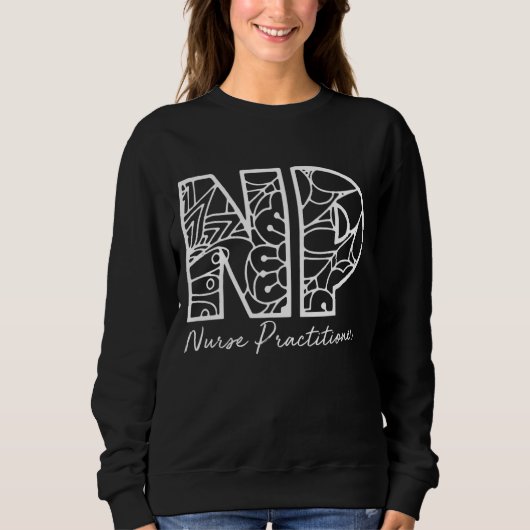 Word Np Nurse Practitioner Men Women Nurse Sweatshirt (Vorderseite)