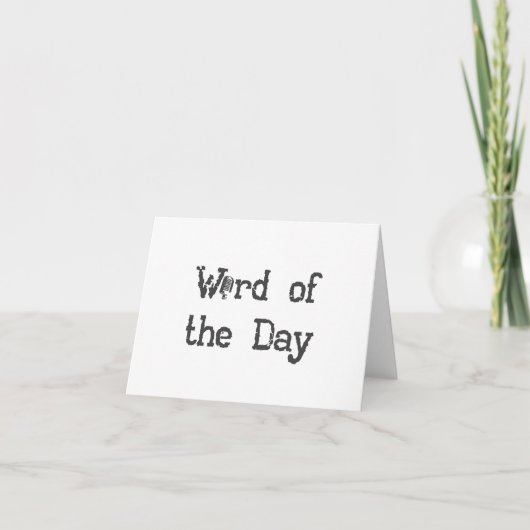 Word of the Day Podcast Notecards Karte (Vorderseite)