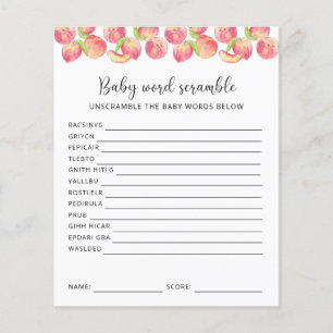 Word-Scramble abzeichnen Baby Showspiel