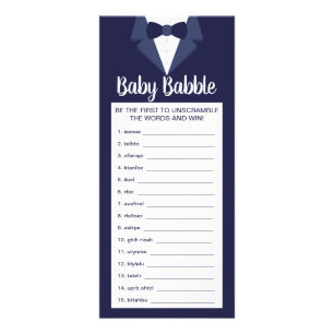 Word Scramble Baby Shower Game, 25 Pack Werbekarte