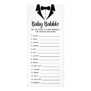 Word Scramble Baby Shower Game, 25 Pack Werbekarte