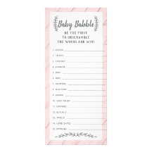 Word Scramble Baby Shower Game, 25 Pack