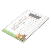 Word Scramble Blue Woodland Baby Showspiel Pack Notizblock (angewinkelt)