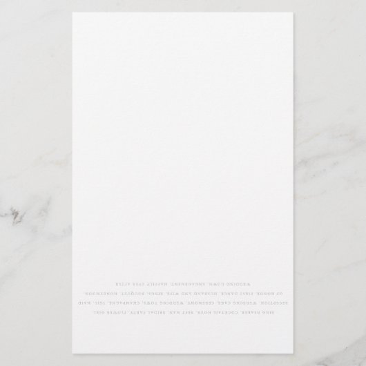 Word Scramble Bridal Edition Paper Game Card Flyer (Hinten)