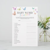 Word Scramble Butterfly Baby Showspiel (Stehend Vorderseite)