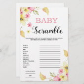Word Scramble Floral Baby Shooting Game (Vorne/Hinten)