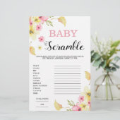 Word Scramble Floral Baby Shooting Game (Stehend Vorderseite)