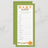 Word Scramble Game, Baby Showspiel (Vorne/Hinten)