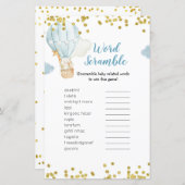 Word Scramble Game Blue Hot Air Ballon Jungle (Vorne/Hinten)