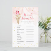 Word Scramble Game Pink Blush Ice Creme (Stehend Vorderseite)