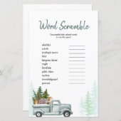 Word Scramble Game Winter Woodland Pine Trees (Vorne/Hinten)