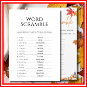 WORD SCRAMBLE Kinderdusche ein wenig Pumpkin Einladung