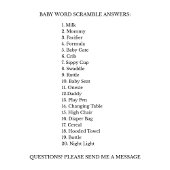 Word Scramble Lila Butterfly Baby Card Hinweiskarte