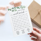 Word Search Game Baby Shooting Party Card Einladung