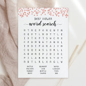 Word Search Game Baby Shooting Party Card Einladung