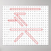 Word Search Geek Poster (Vorne)