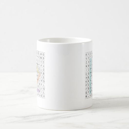 Word Search Kaffeetasse (Mittel)