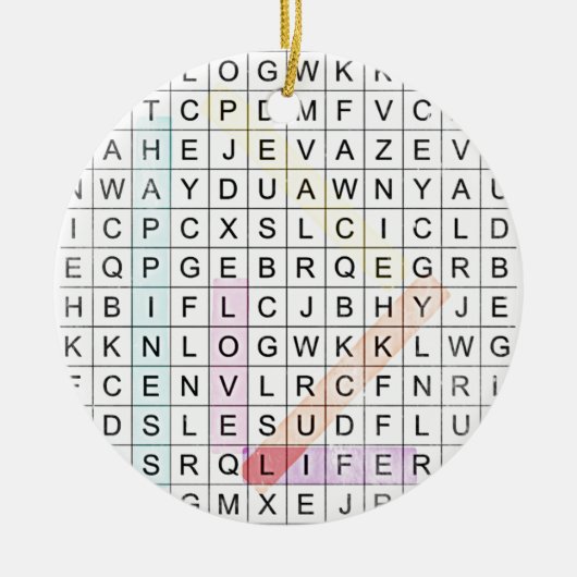 Word Search Keramikornament (Vorne)