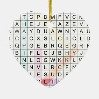 Word Search Keramikornament