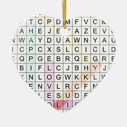 Word Search Keramikornament (Vorne)