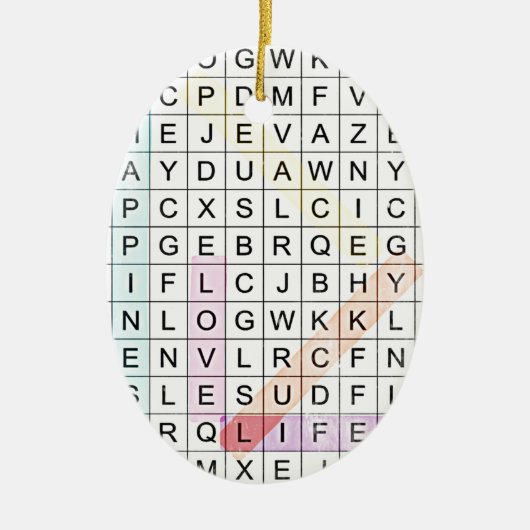 Word Search Keramikornament (Vorne)