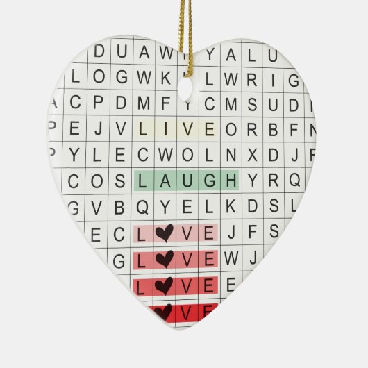 Word Search Love Keramikornament (Rechts)