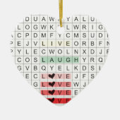 Word Search Love Keramikornament (Vorne)