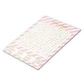 Word Search Pink Baby Shower Game 40 Blätter Notizblock (angewinkelt)