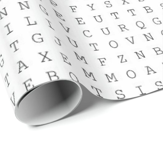 Word Search Puzzle glücklich Neues Jahr! Geschenkpapier (Rolleneckpunkt)