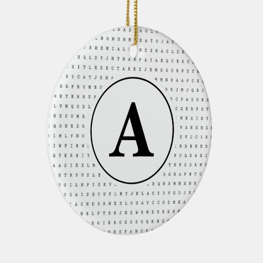 Word Search Puzzle Monogram Keramik Ornament (Rechts)