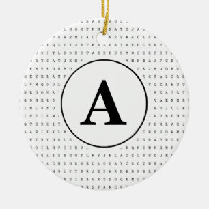 Word Search Puzzle Monogram Keramik Ornament