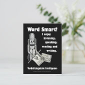 Word Smart - Leere Postkarte (Stehend Vorderseite)